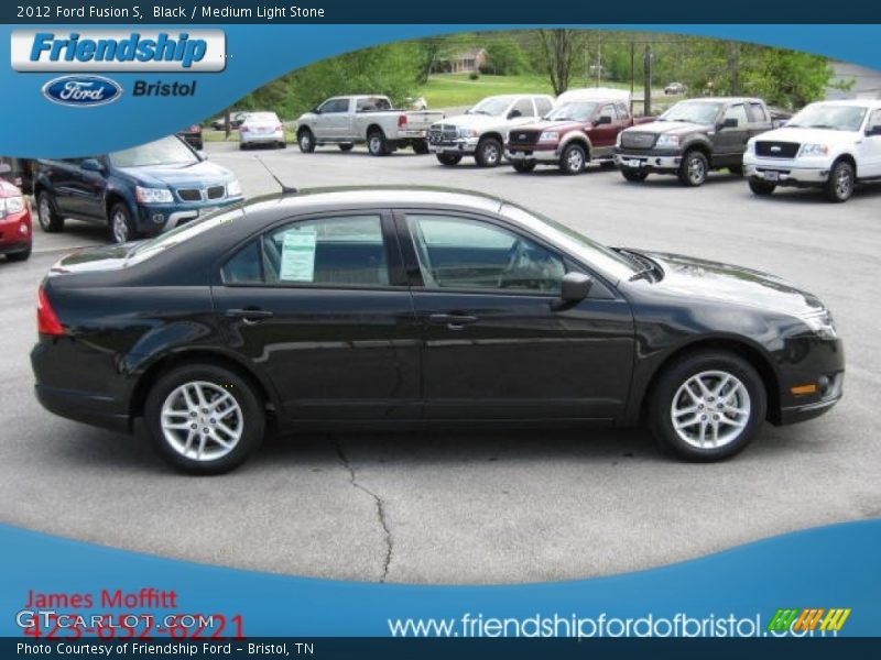 Black / Medium Light Stone 2012 Ford Fusion S