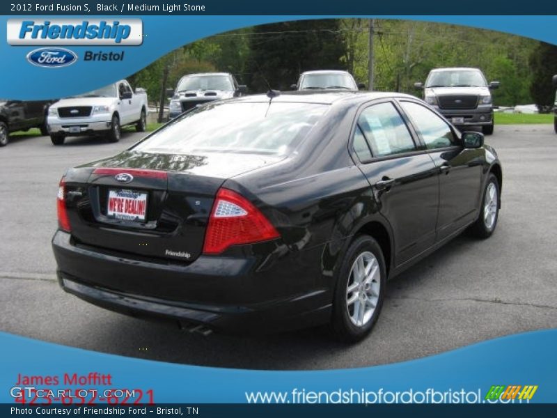 Black / Medium Light Stone 2012 Ford Fusion S