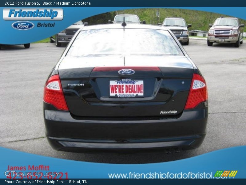 Black / Medium Light Stone 2012 Ford Fusion S