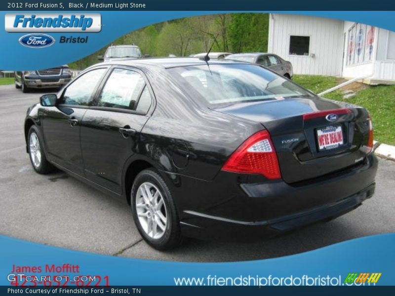 Black / Medium Light Stone 2012 Ford Fusion S