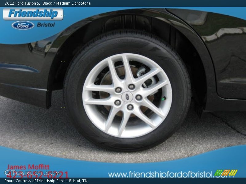 Black / Medium Light Stone 2012 Ford Fusion S