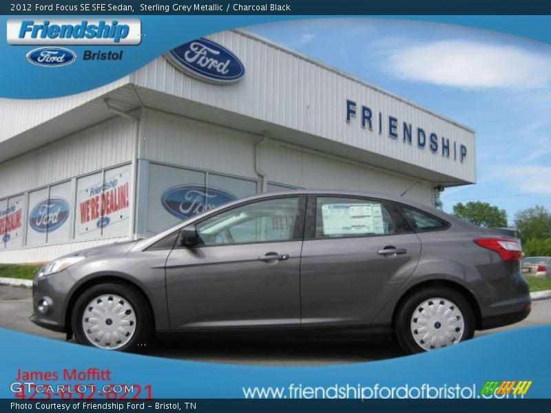 Sterling Grey Metallic / Charcoal Black 2012 Ford Focus SE SFE Sedan