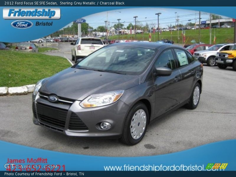 Sterling Grey Metallic / Charcoal Black 2012 Ford Focus SE SFE Sedan