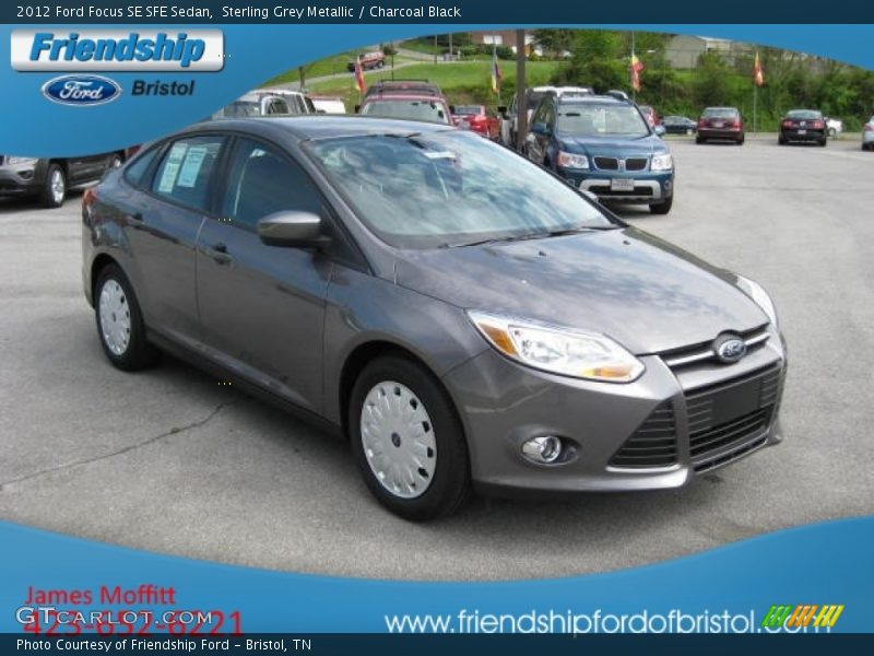 Sterling Grey Metallic / Charcoal Black 2012 Ford Focus SE SFE Sedan