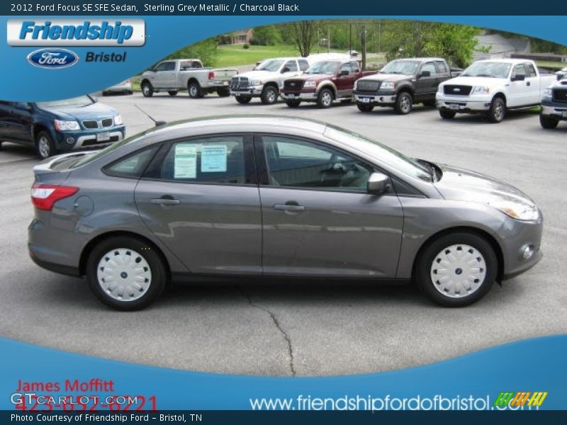 Sterling Grey Metallic / Charcoal Black 2012 Ford Focus SE SFE Sedan