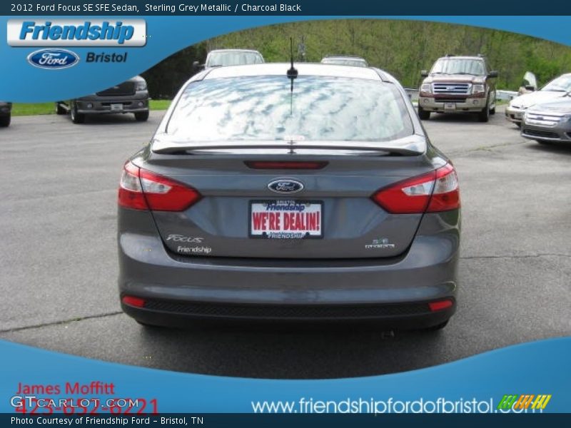 Sterling Grey Metallic / Charcoal Black 2012 Ford Focus SE SFE Sedan
