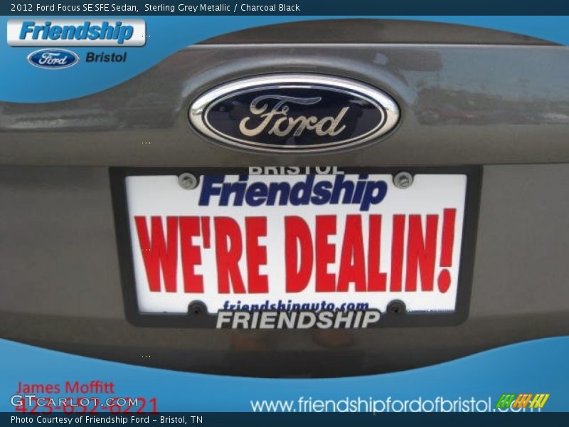 Sterling Grey Metallic / Charcoal Black 2012 Ford Focus SE SFE Sedan