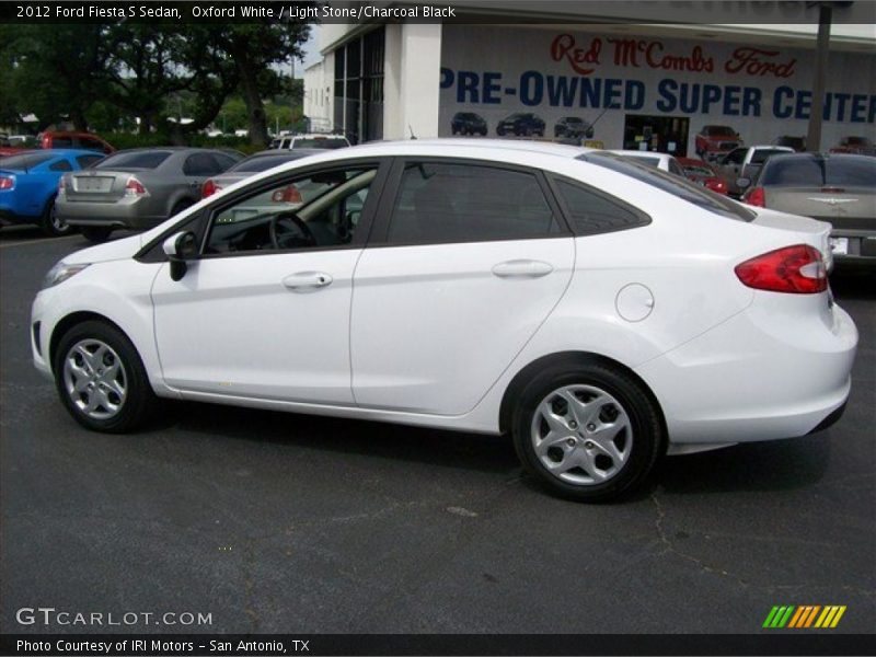 Oxford White / Light Stone/Charcoal Black 2012 Ford Fiesta S Sedan