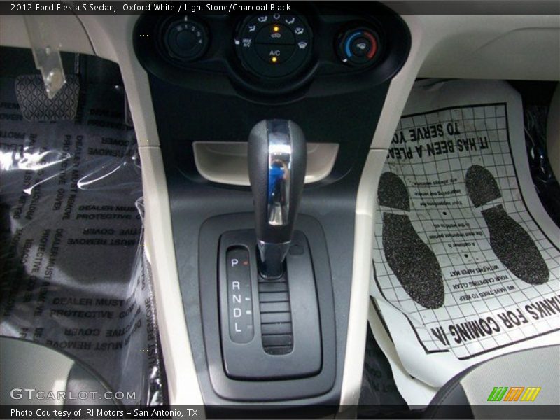 Oxford White / Light Stone/Charcoal Black 2012 Ford Fiesta S Sedan