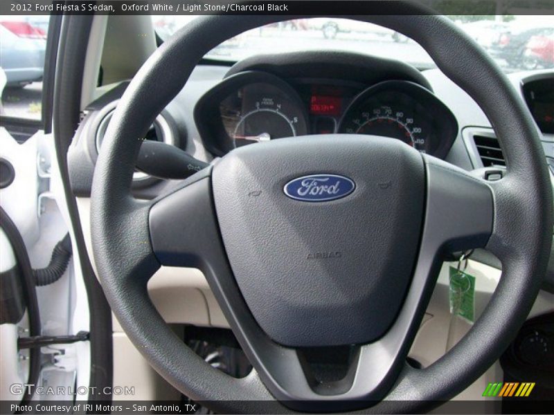 Oxford White / Light Stone/Charcoal Black 2012 Ford Fiesta S Sedan