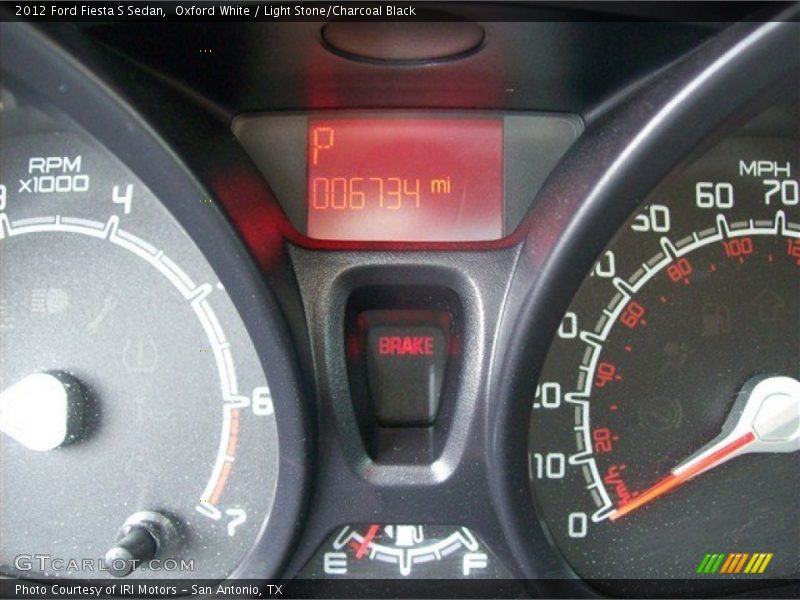 Oxford White / Light Stone/Charcoal Black 2012 Ford Fiesta S Sedan