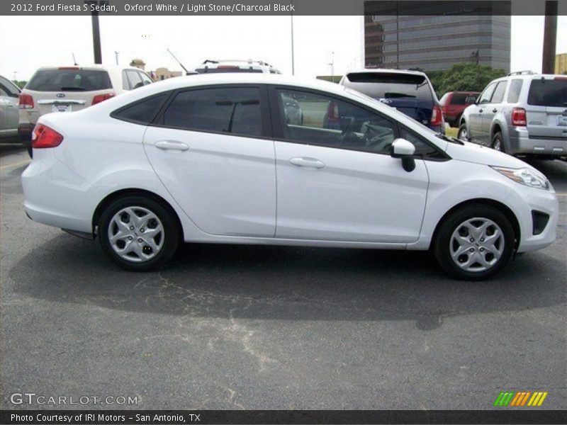 Oxford White / Light Stone/Charcoal Black 2012 Ford Fiesta S Sedan