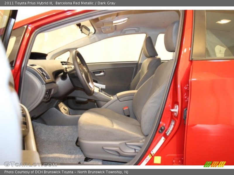 Barcelona Red Metallic / Dark Gray 2011 Toyota Prius Hybrid III