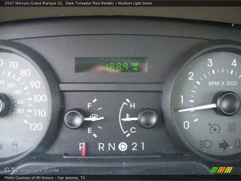 Dark Toreador Red Metallic / Medium Light Stone 2007 Mercury Grand Marquis GS