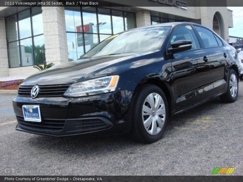 Black / Titan Black 2011 Volkswagen Jetta SE Sedan