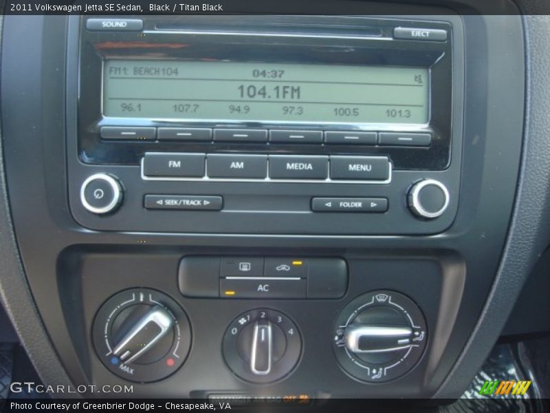 Black / Titan Black 2011 Volkswagen Jetta SE Sedan