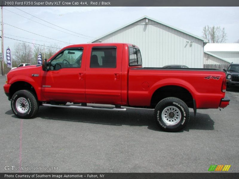 Red / Black 2003 Ford F350 Super Duty XLT Crew Cab 4x4