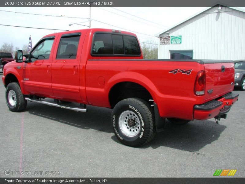 Red / Black 2003 Ford F350 Super Duty XLT Crew Cab 4x4