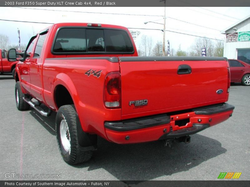 Red / Black 2003 Ford F350 Super Duty XLT Crew Cab 4x4