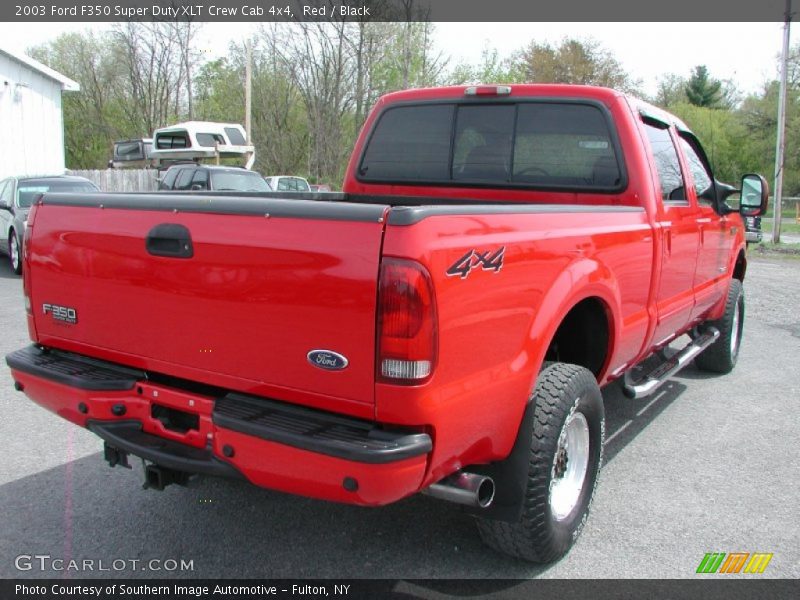 Red / Black 2003 Ford F350 Super Duty XLT Crew Cab 4x4
