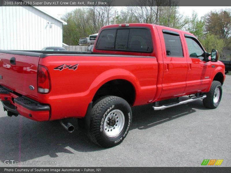 Red / Black 2003 Ford F350 Super Duty XLT Crew Cab 4x4