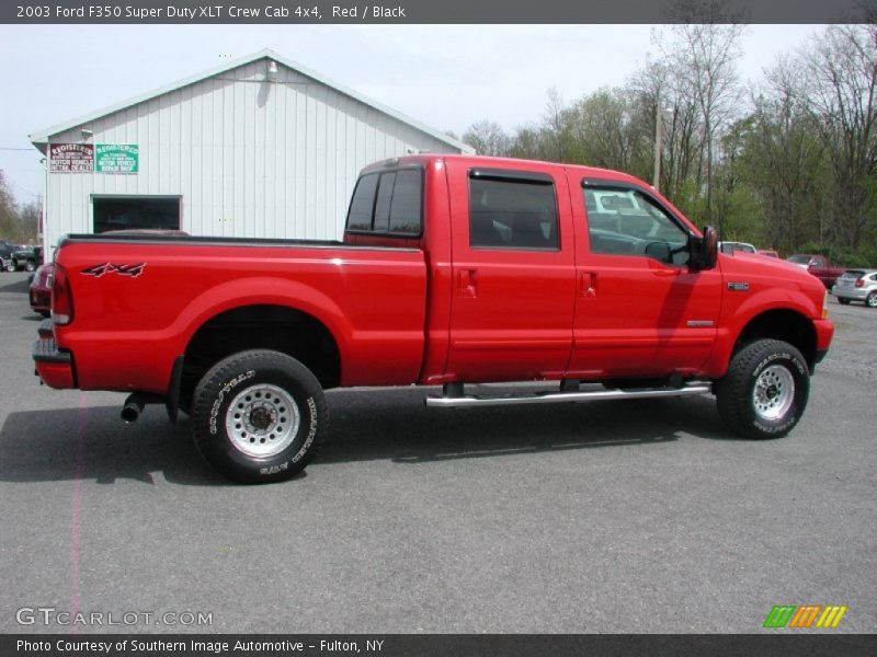 Red / Black 2003 Ford F350 Super Duty XLT Crew Cab 4x4