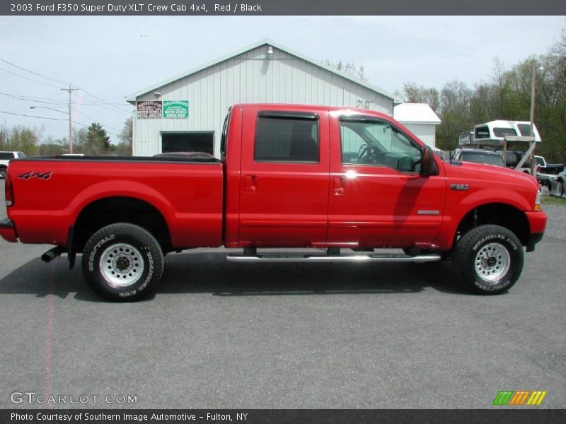 Red / Black 2003 Ford F350 Super Duty XLT Crew Cab 4x4