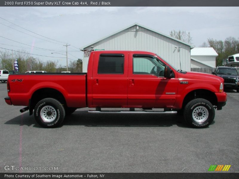 Red / Black 2003 Ford F350 Super Duty XLT Crew Cab 4x4