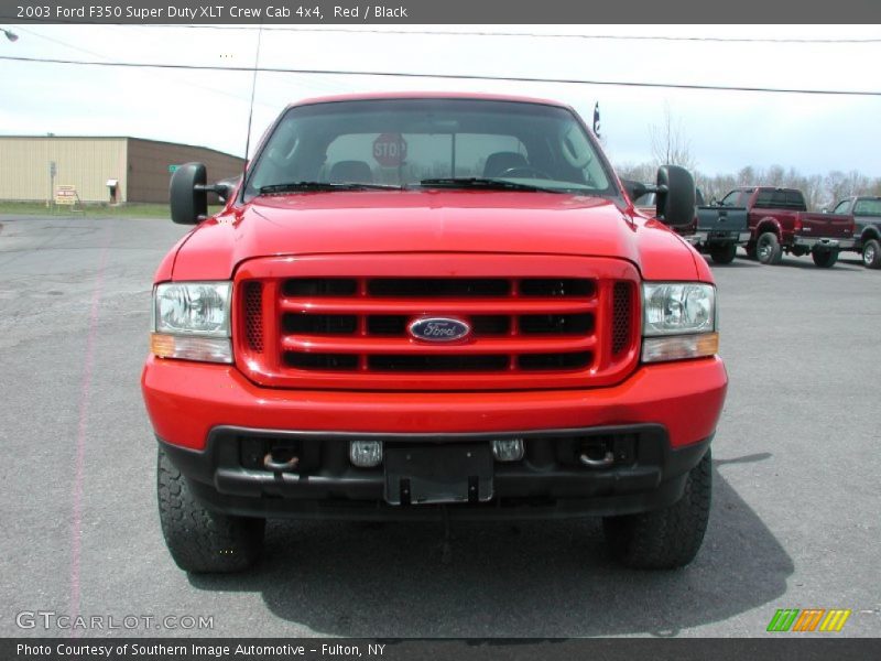 Red / Black 2003 Ford F350 Super Duty XLT Crew Cab 4x4