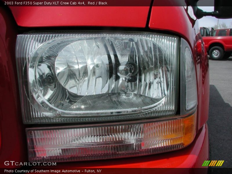 Red / Black 2003 Ford F350 Super Duty XLT Crew Cab 4x4