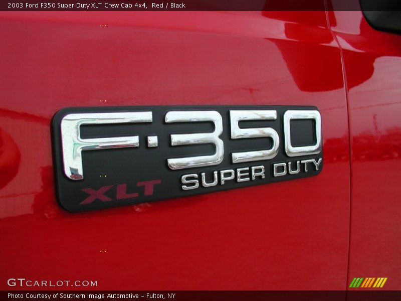 Red / Black 2003 Ford F350 Super Duty XLT Crew Cab 4x4