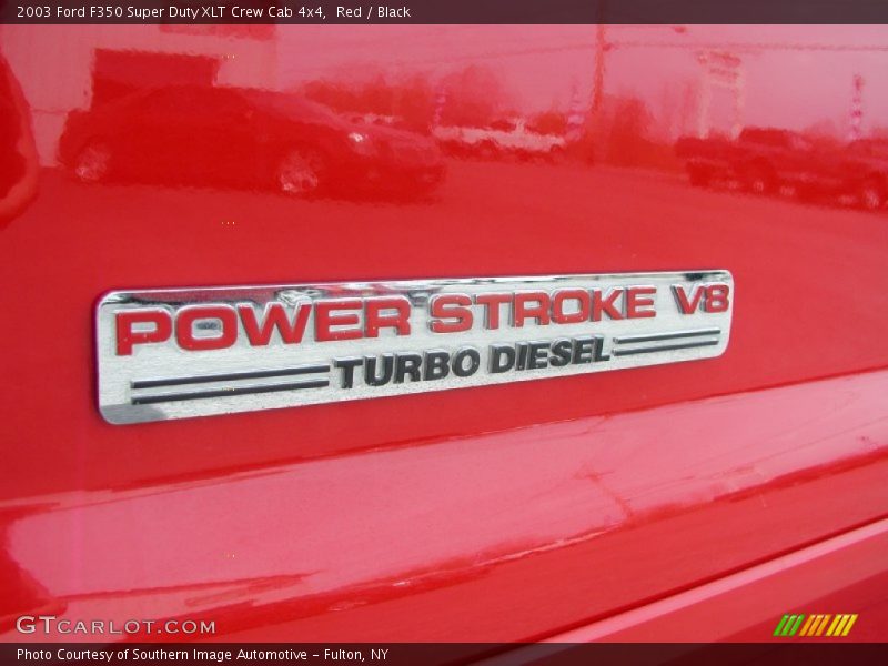 Red / Black 2003 Ford F350 Super Duty XLT Crew Cab 4x4