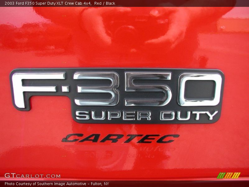 Red / Black 2003 Ford F350 Super Duty XLT Crew Cab 4x4