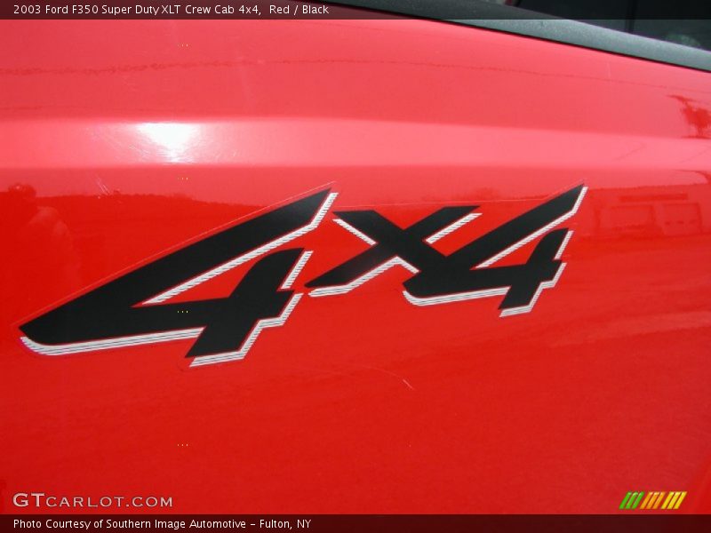 Red / Black 2003 Ford F350 Super Duty XLT Crew Cab 4x4