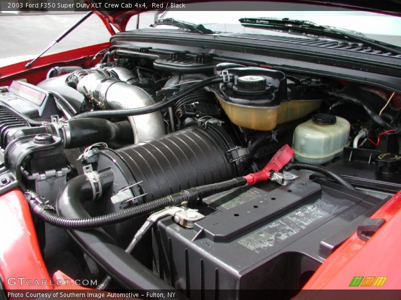 Red / Black 2003 Ford F350 Super Duty XLT Crew Cab 4x4