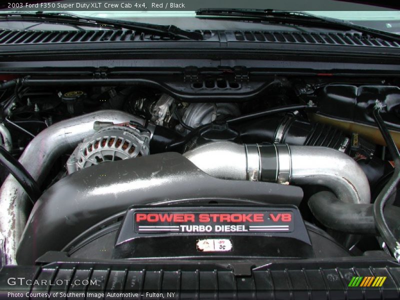 Red / Black 2003 Ford F350 Super Duty XLT Crew Cab 4x4