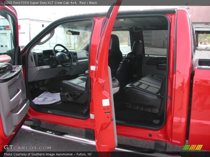 Red / Black 2003 Ford F350 Super Duty XLT Crew Cab 4x4