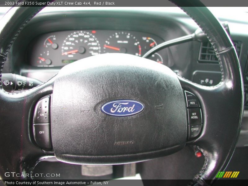 Red / Black 2003 Ford F350 Super Duty XLT Crew Cab 4x4