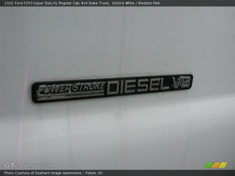 Oxford White / Medium Flint 2002 Ford F350 Super Duty XL Regular Cab 4x4 Stake Truck