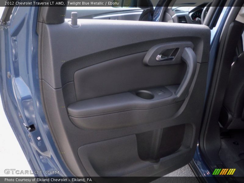 Twilight Blue Metallic / Ebony 2012 Chevrolet Traverse LT AWD