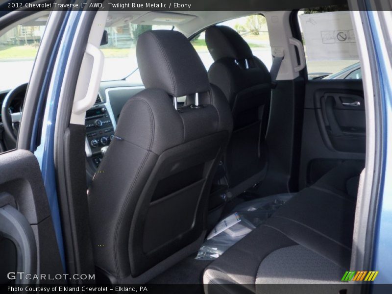 Twilight Blue Metallic / Ebony 2012 Chevrolet Traverse LT AWD