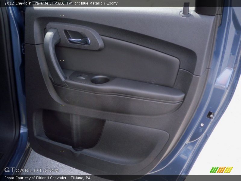 Twilight Blue Metallic / Ebony 2012 Chevrolet Traverse LT AWD
