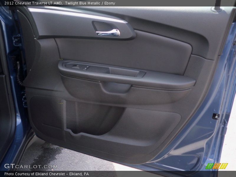 Twilight Blue Metallic / Ebony 2012 Chevrolet Traverse LT AWD