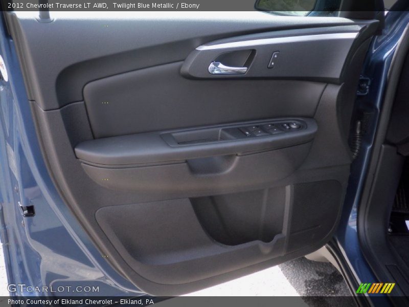 Twilight Blue Metallic / Ebony 2012 Chevrolet Traverse LT AWD