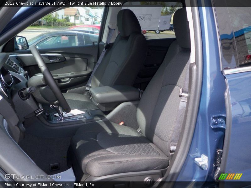 Twilight Blue Metallic / Ebony 2012 Chevrolet Traverse LT AWD
