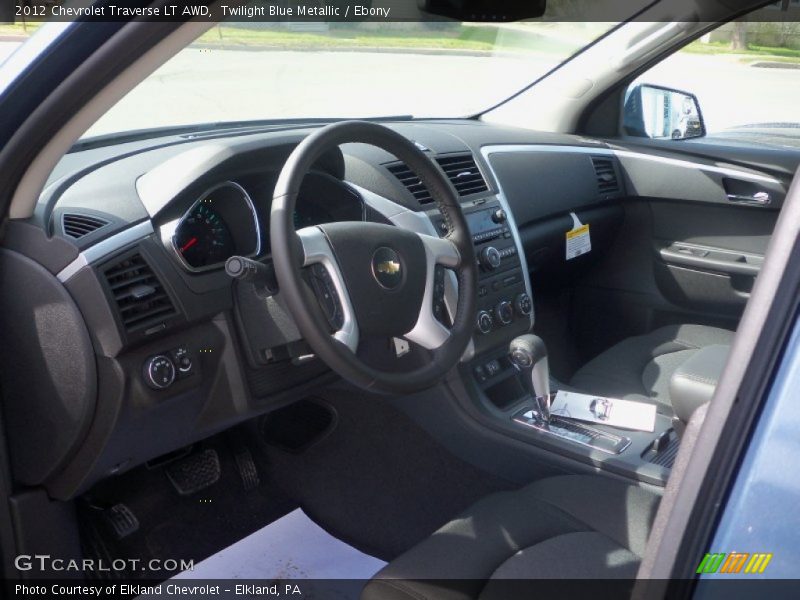 Twilight Blue Metallic / Ebony 2012 Chevrolet Traverse LT AWD