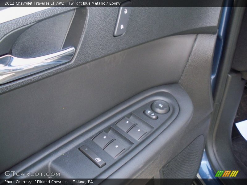 Twilight Blue Metallic / Ebony 2012 Chevrolet Traverse LT AWD