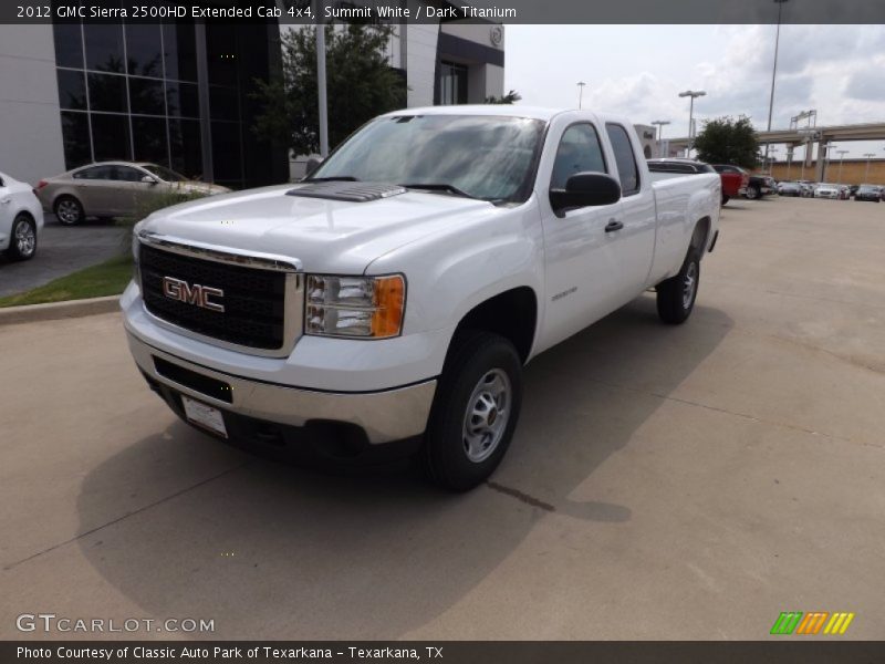 Summit White / Dark Titanium 2012 GMC Sierra 2500HD Extended Cab 4x4