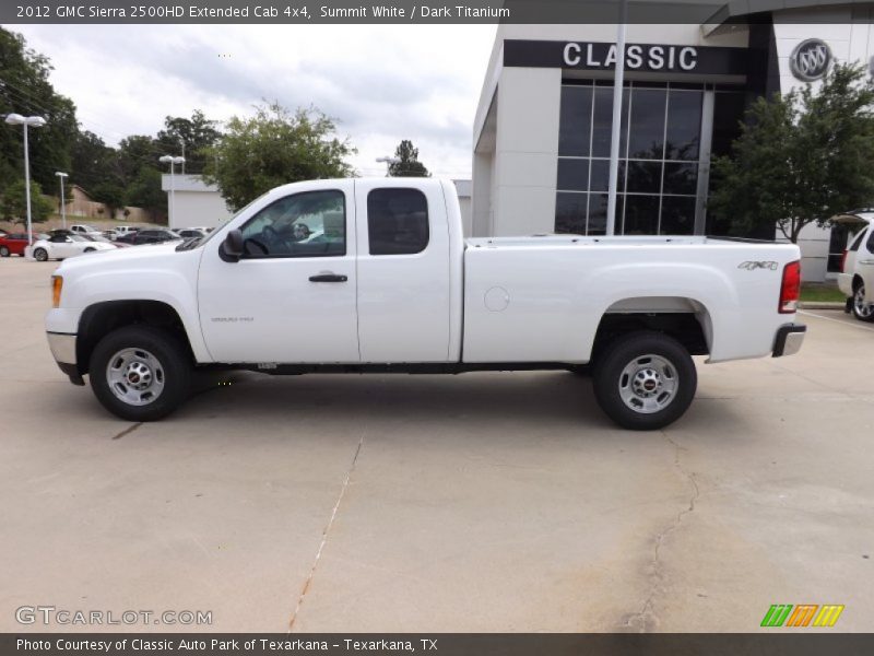 Summit White / Dark Titanium 2012 GMC Sierra 2500HD Extended Cab 4x4
