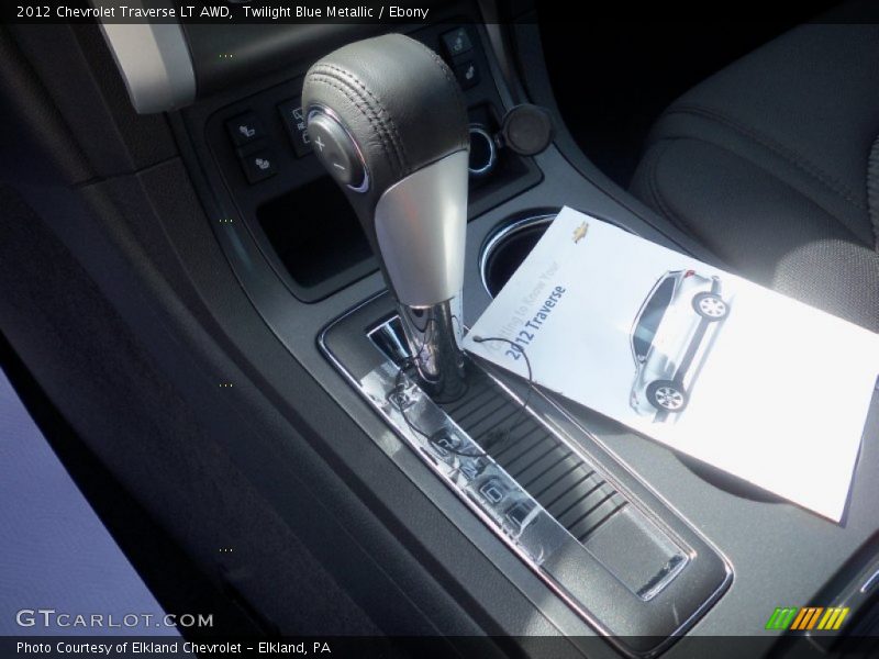 Twilight Blue Metallic / Ebony 2012 Chevrolet Traverse LT AWD